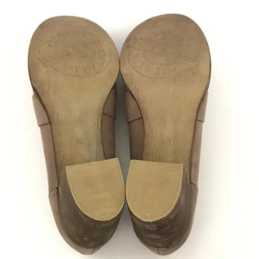 ZAPATO Leather Pump Loafer Tan Women’s Size 9.5 EU 40